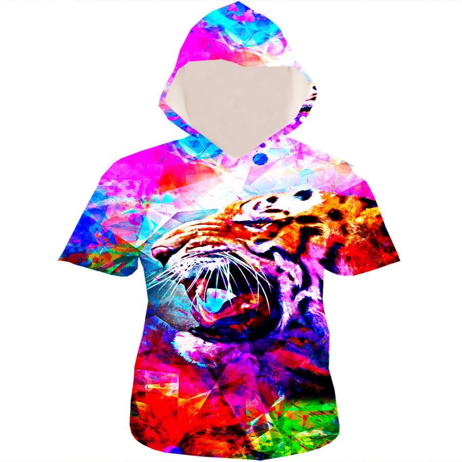 Vivid Tiger Hoodie Tee