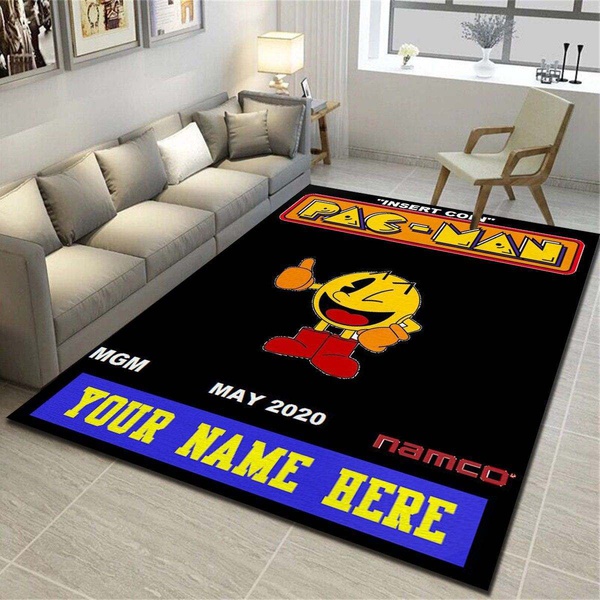 Pacman Personalized Rug, Living Room Bedroom Carpet – Customized Fan Cave Floor Mat