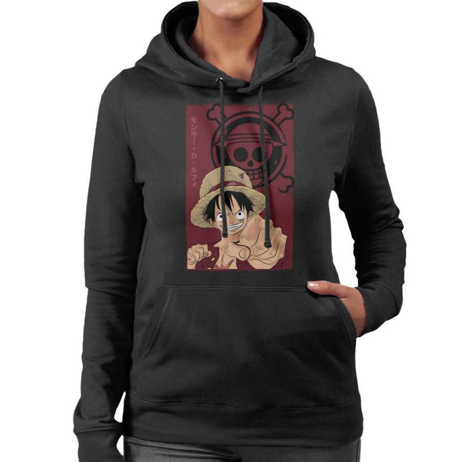 Luffy Punch One Piece Women’s Hooded Sweatshirt