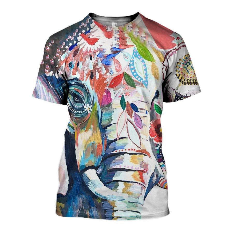 3D All Over Printed Elephant Shirts And Shorts