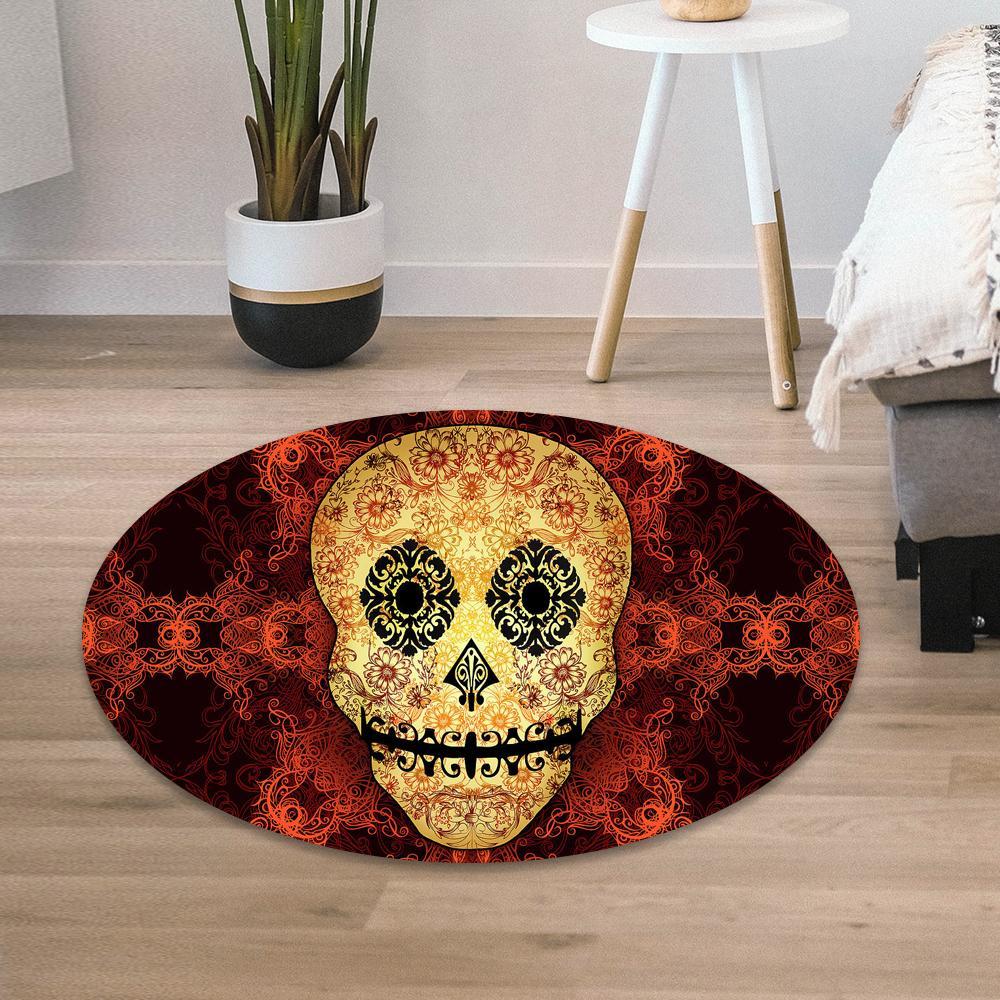 Skull Candy Pattern Round Rug Carpet SK-CG00048-06