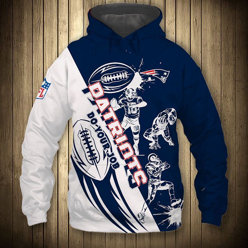 New England Patriots Hoodie 3D Cartoon Player Cute Sweatshirt