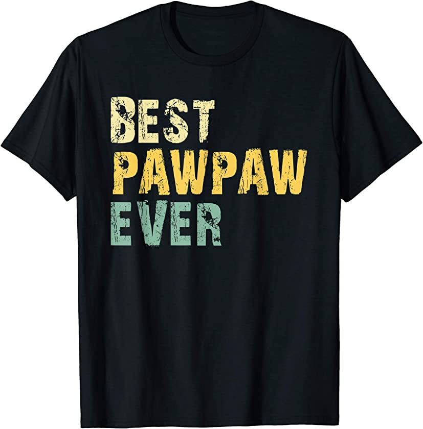 Best PawPaw Ever Father’s Day Vintage Retro Paw-Paw Gift T-Shirt