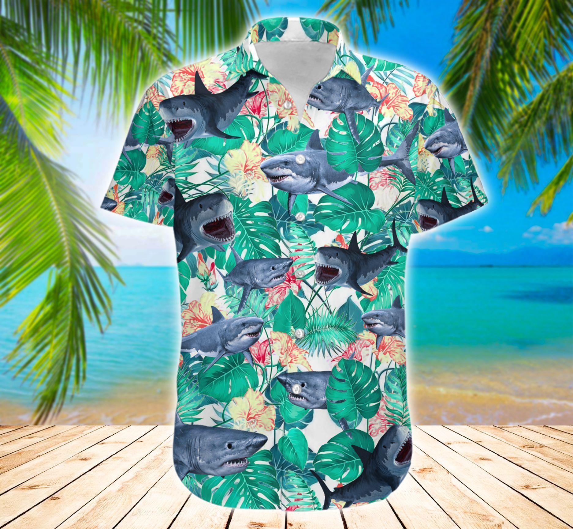 Beach Shirt Shop From 1000 Unique Shark – Hawaiian Shirts – Td145