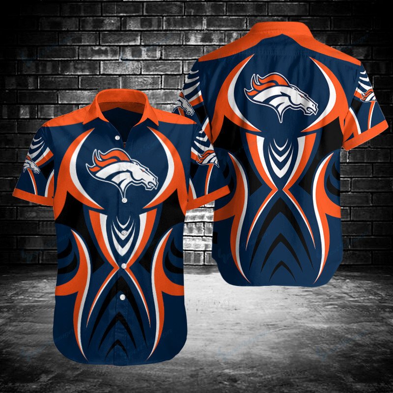 Denver Broncos Button Shirt Bg977