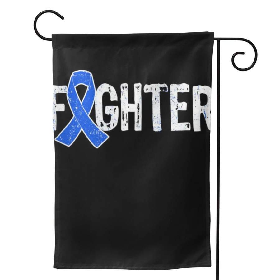 2 Pcs Garden Flag Fighter Colon Cancer Awareness Horizontal Poster 12.5″x18″ -Mothers Day, Birthday Gifts for Mom, Dad, Wife, Husband, Daughters, Grandma, Friends