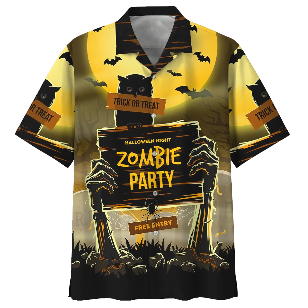 Trick Or Treat Zombie Party Halloween Hawaii Shirt For Men Women Adult Ha41995