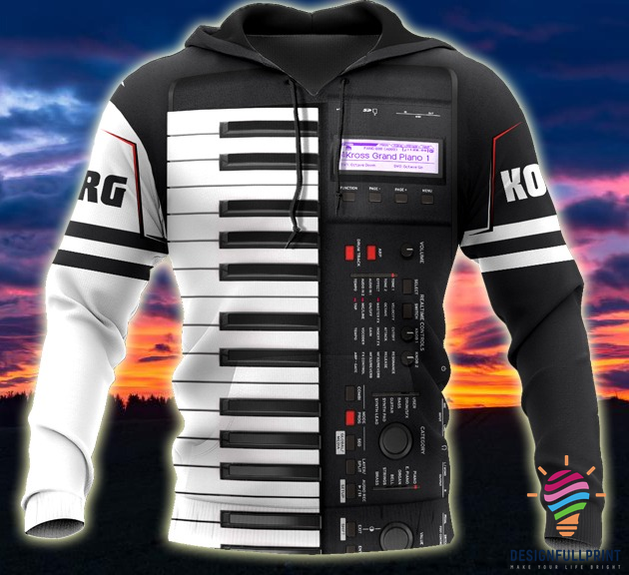 Korg Piano Piano Hoodie  Gift For Piano Lover