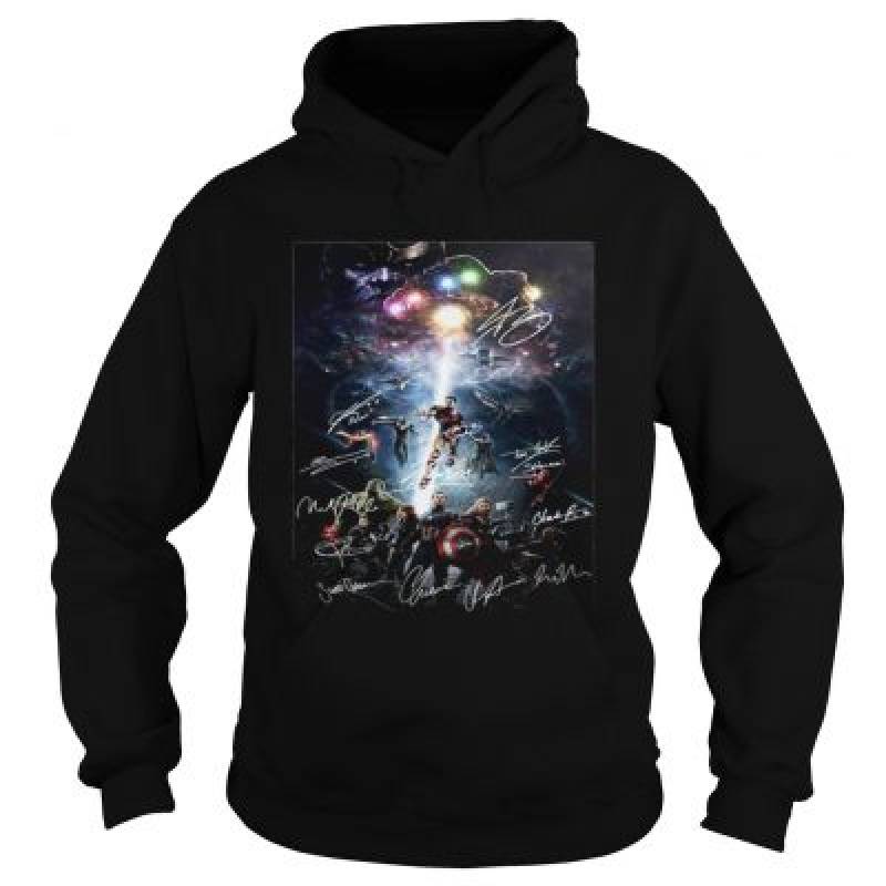 Marvel Superheroes Avengers Characters Signatures Poster shirt Hoodie – (8% DISCOUNT)