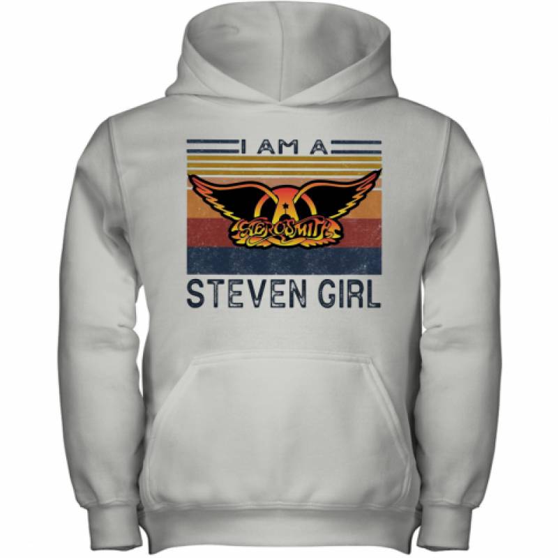 Aerosmith I Am A Steven Girl Vintage Retro Youth Hoodie