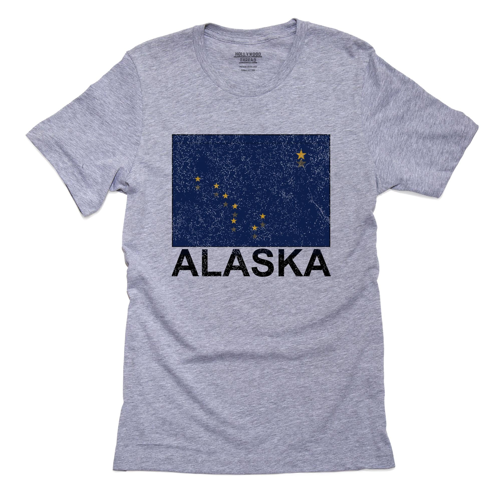 Alaska State Flag – Special Vintage Edition T-Shirt, Framed Print, Pillow, Golf Towel