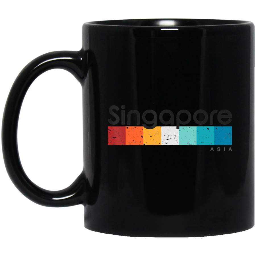 Singapore Asia Retro style Vintage Design Coffee Mug