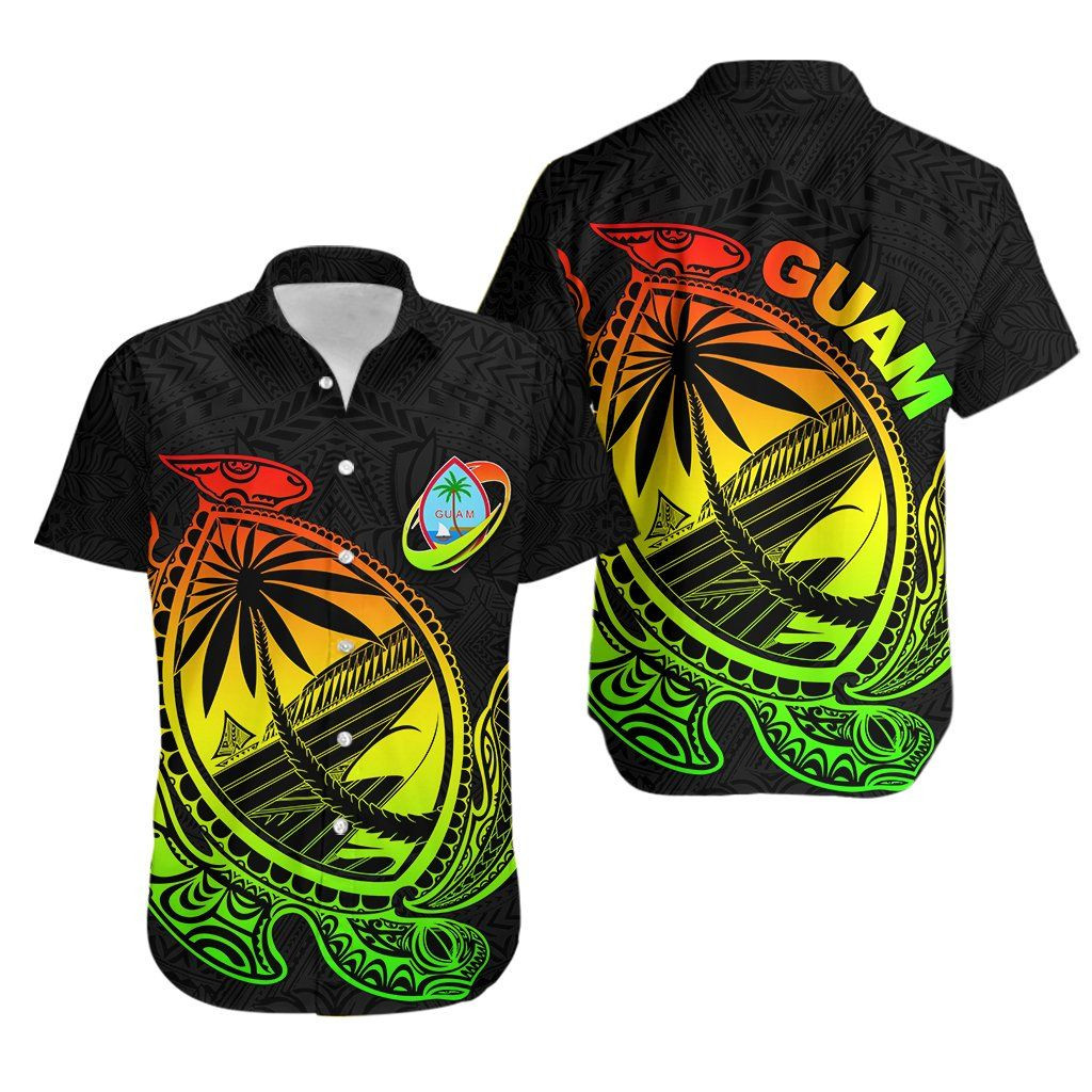 Guam Hawaii Shirt Rugby Version Turtle Polynesian Ha85214