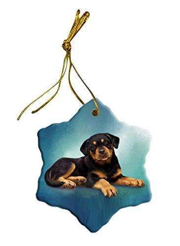 Rottweiler Puppy Star Porcelain Ornament Spor48075