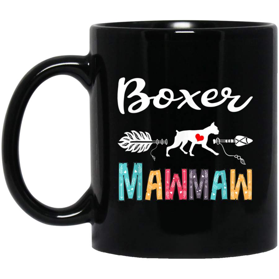 Cute Vintage Boxer Mawmaw Outfit Dog Mom Grandma Gifts Women Mug