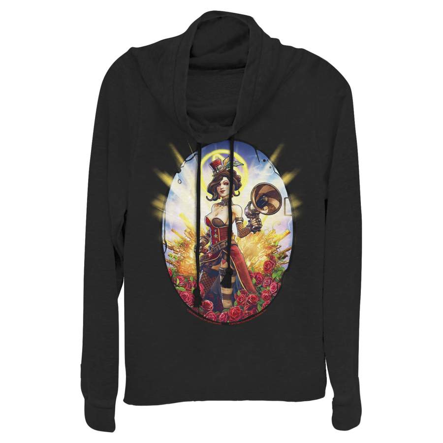 Borderlands 3 Junior’s Floral Mad Moxxi  Cowl Neck Sweatshirt