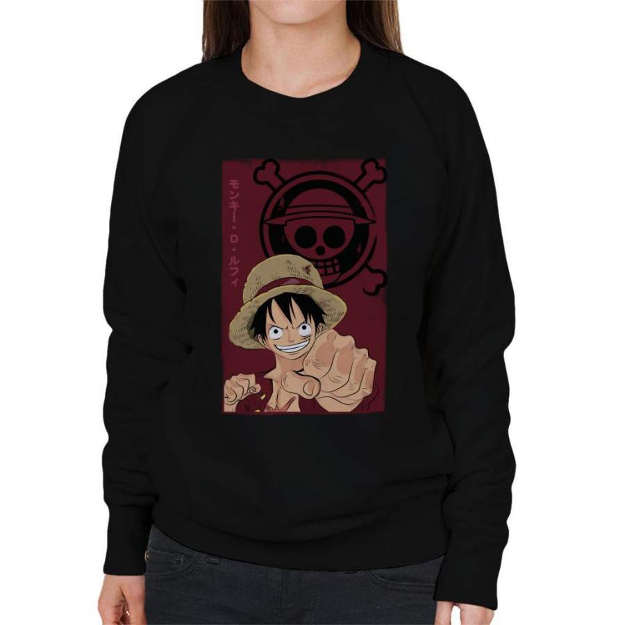 Luffy Punch One Piece Women’s Sweatshirt