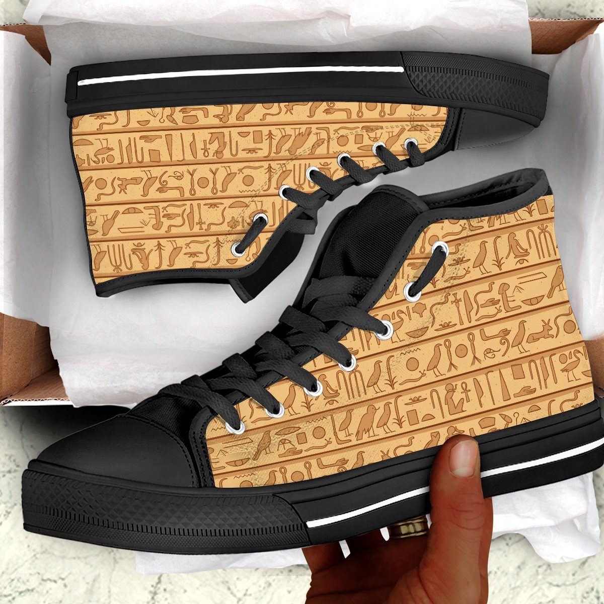 Egyptian Hieroglyphics Canvas Shoes