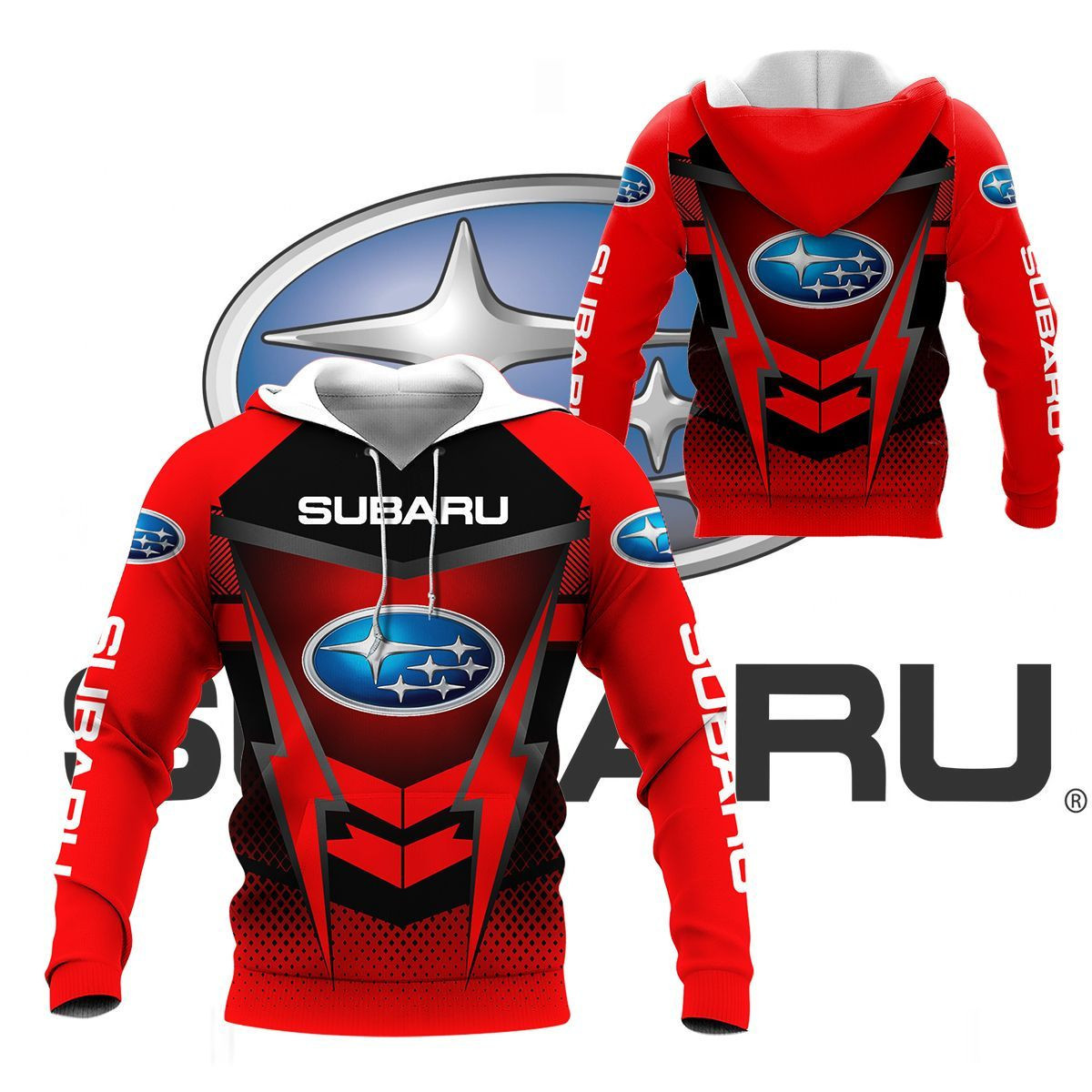 3D All Over Printed Subaru Shirts Ver 9 (Red)