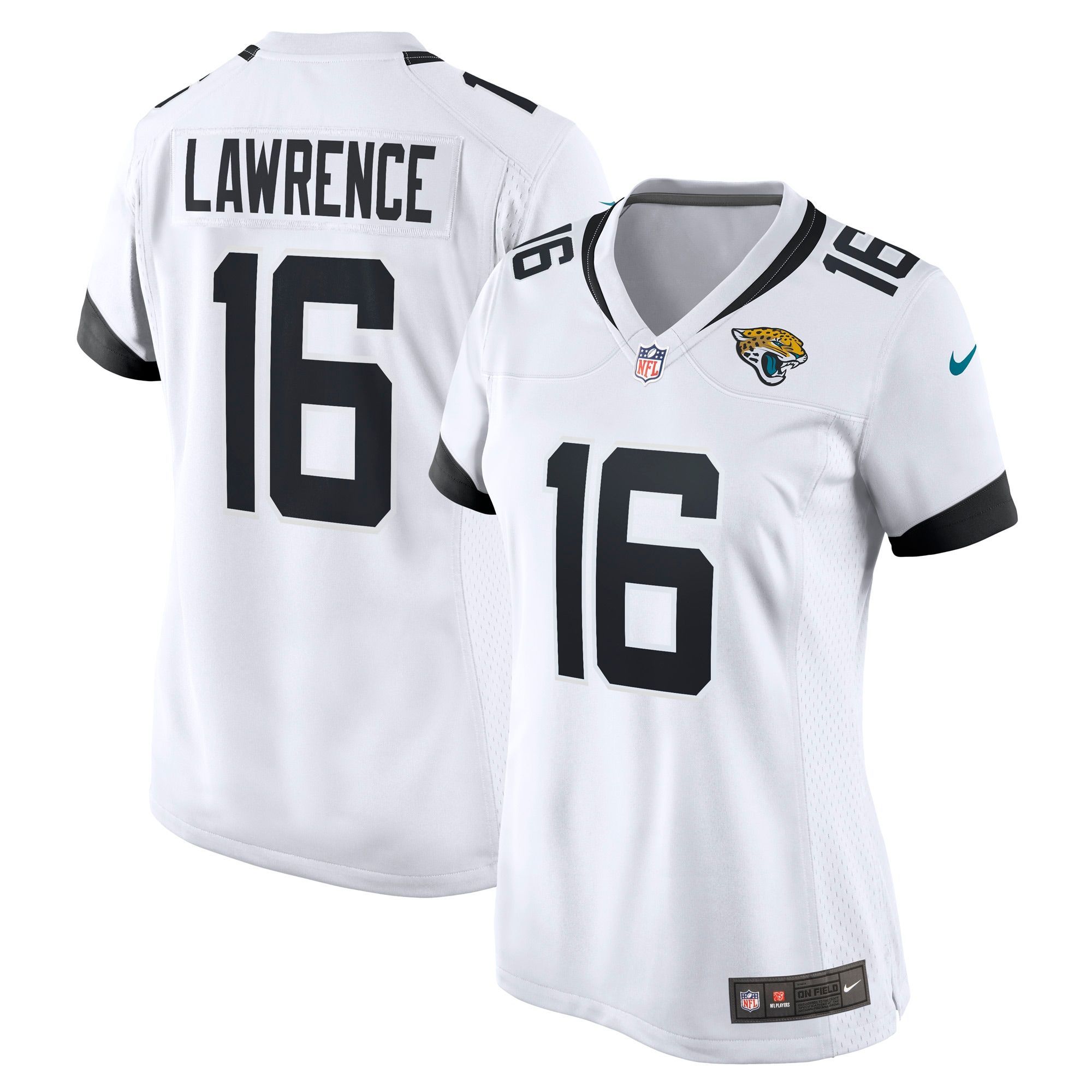 Womens Jacksonville Jaguars Trevor Lawrence White 2021 NFL Draft First Round Pick Game Jersey Gift For Jacksonville Jaguars Fans