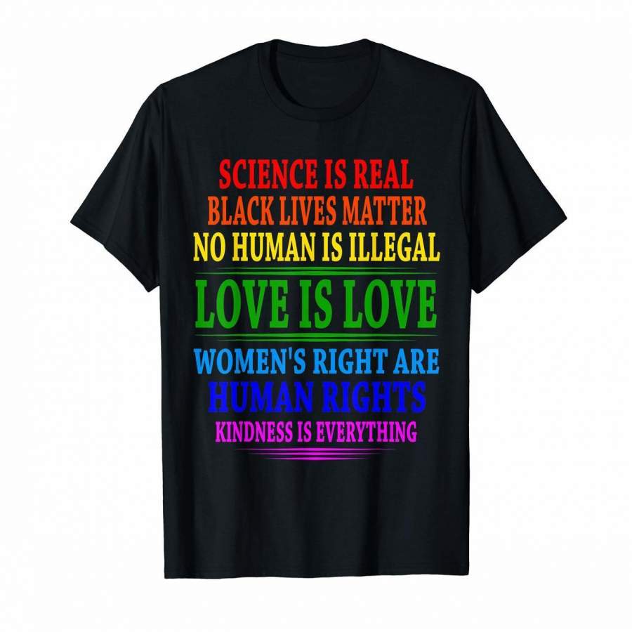 Science Is Real Black Lives Matter Short Sleeve Tshirt