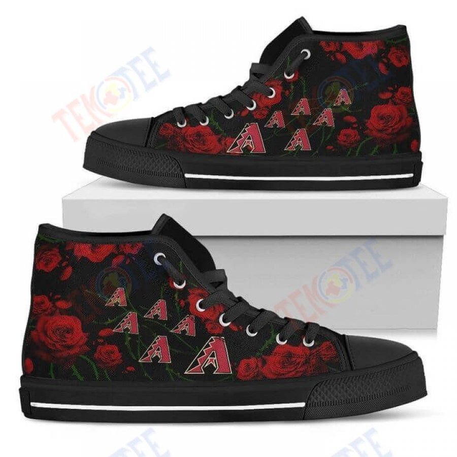 Mens Womens Lovely Rose Thorn Incredible Arizona Diamondbacks High Top Shoes TMT536