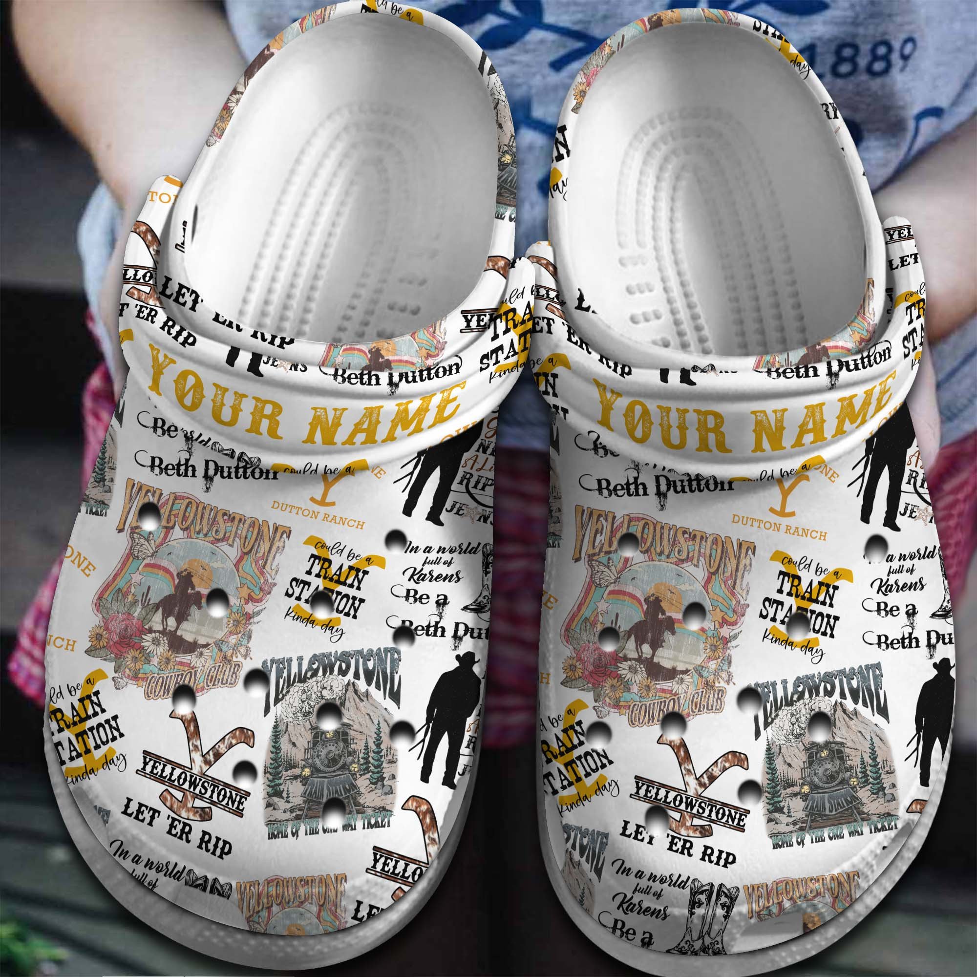 Yellowstone Tv Series Crocss Clogs For Men Women And Kid 5Yih9Ly1