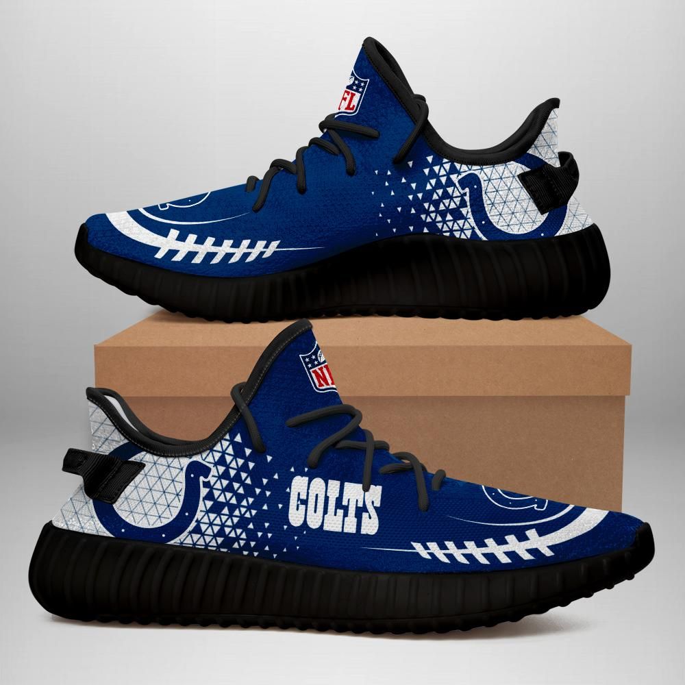 Indianapolis Colts Unisex Sneaker Football Custom Shoes Indianapolis Colts Yeezy Boost 350