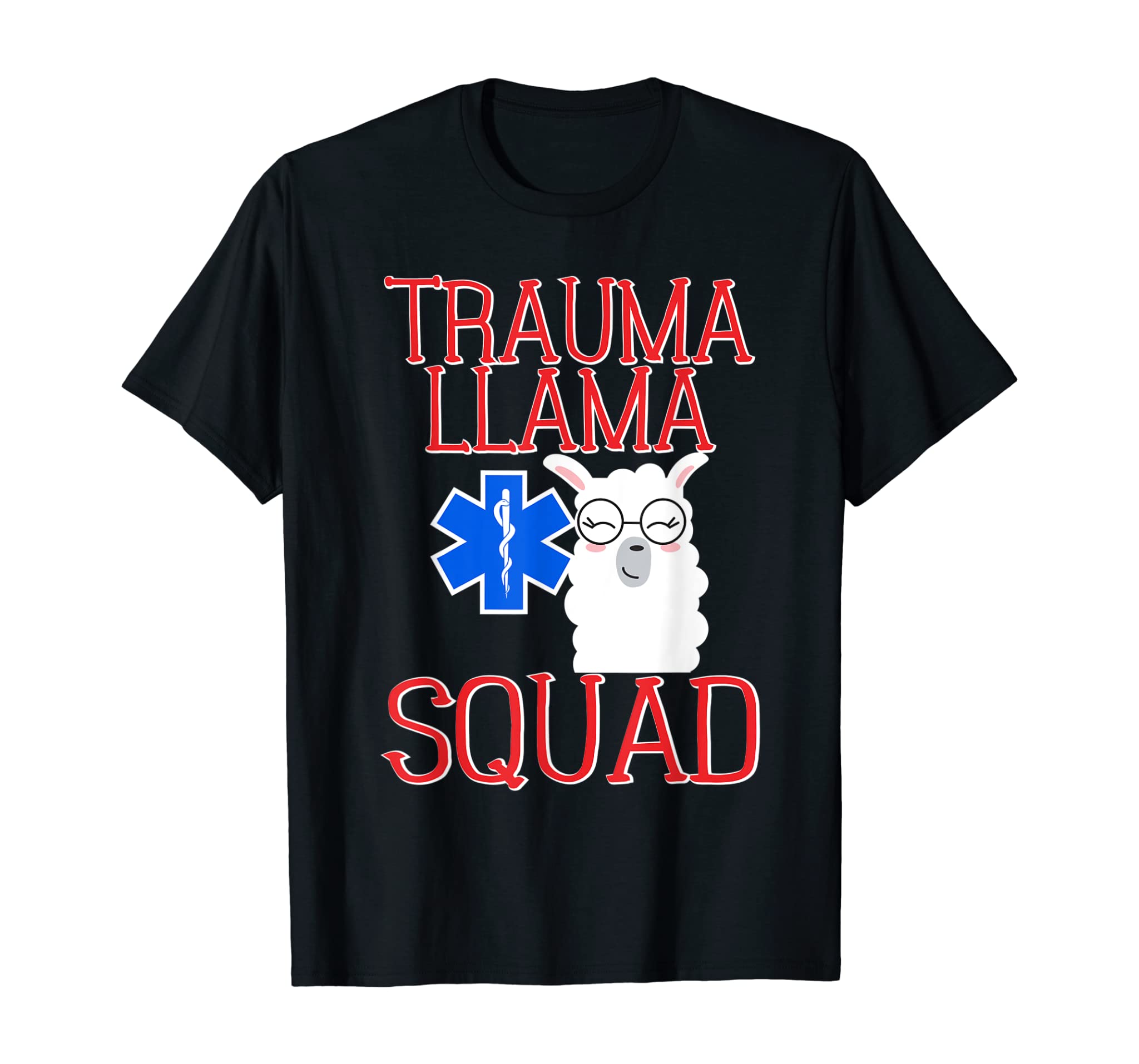 Funny Trauma Llama Squad EMT T-Shirt For Kids EMS Gift