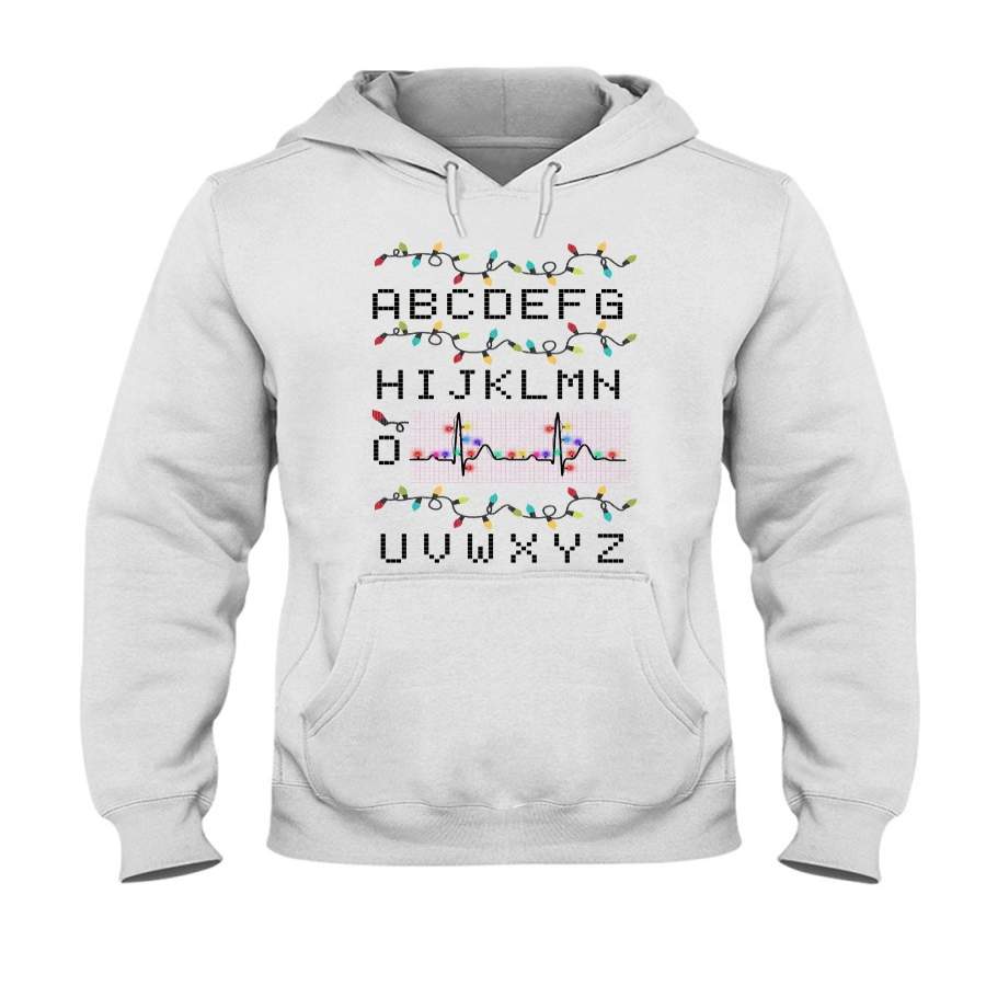 The Alphabet Letter Christmas Light Xmas Gift Hoodie