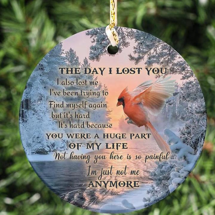 You Were A Huge Part Of My Life Cardinal Circle Ornament Porcelain Ceramic Home Decorations Ornament Pendant Gifts For Christmas Tree Decor