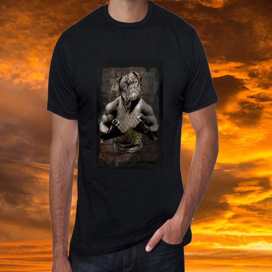 Bulldog Gym Workout Sport Men O-Neck T-shirt