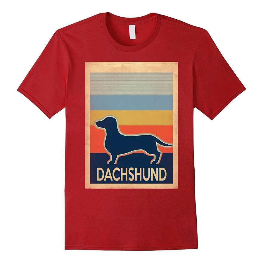 Vintage Dachshund Tshirt Cheap Men Fashion Short Sleeved T-Shirt