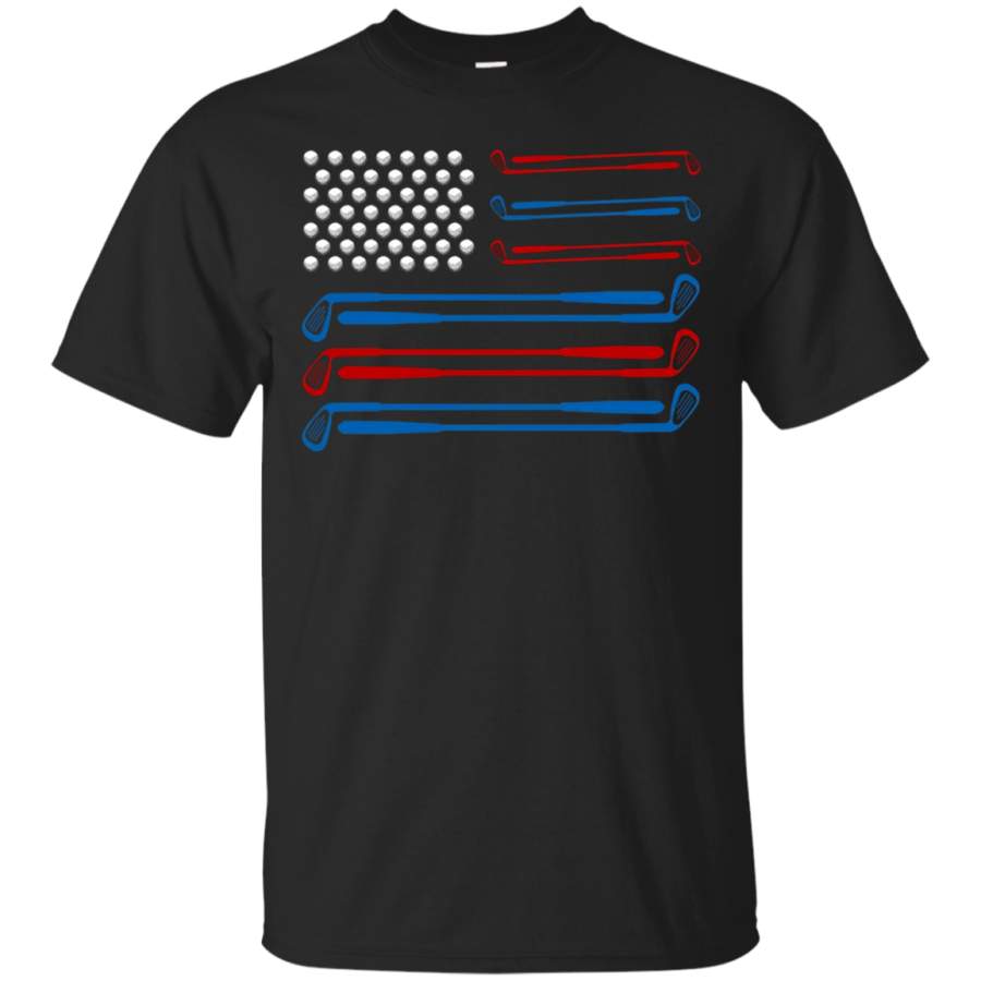 AGR Golf Flag Shirt Golfing Ball Club 4th Of July Fathers Day