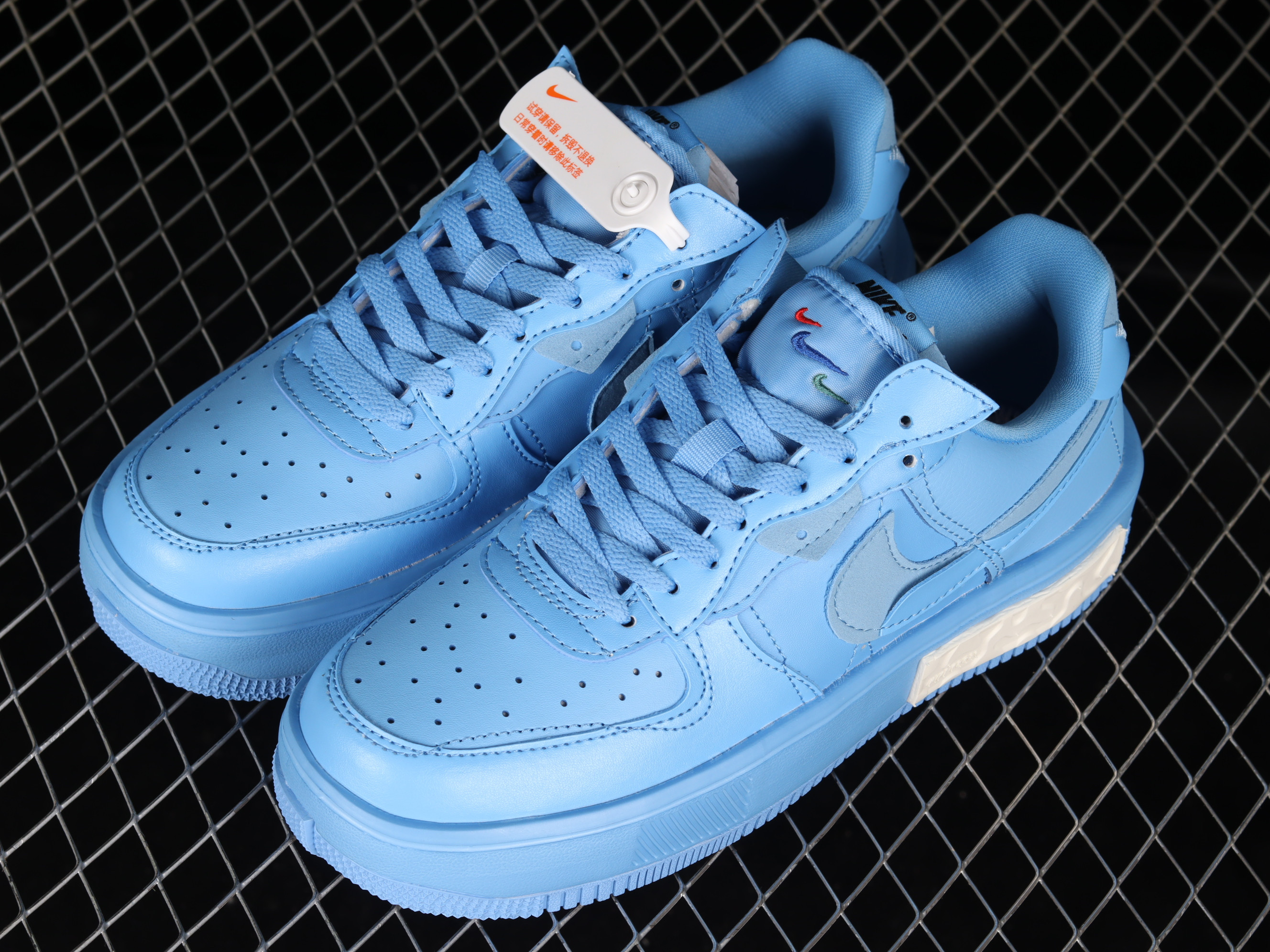 Nike Air Force 1 Fontanka University Blue Shoes Sneakers, Women SNK489686238