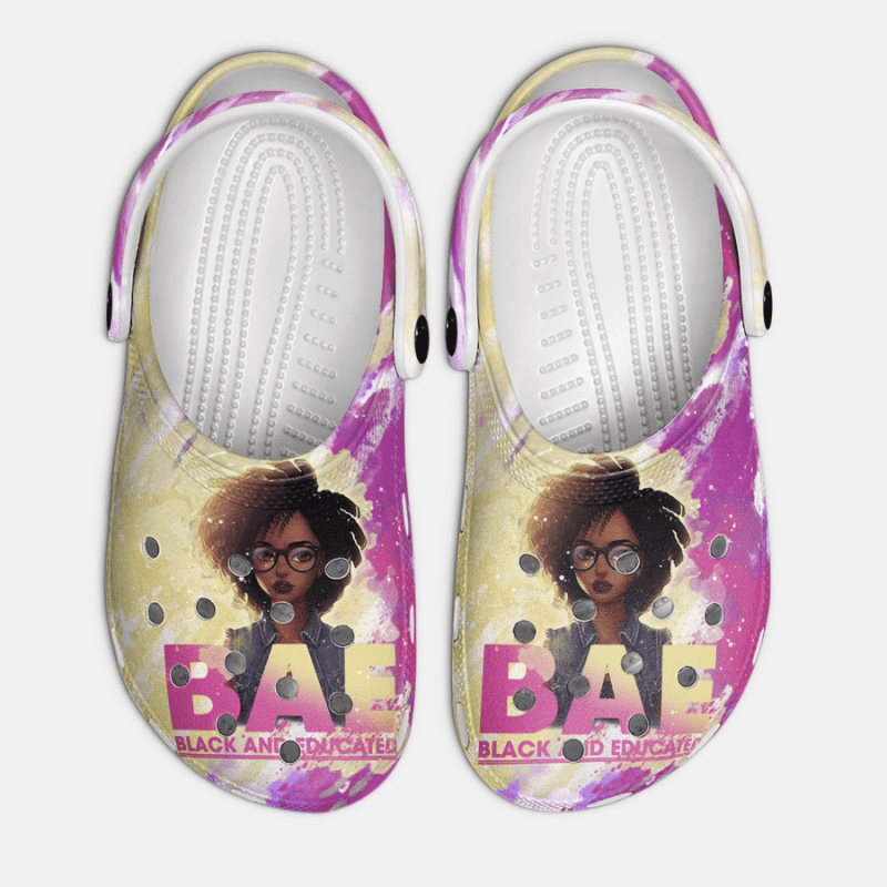 Black And Educated Shoes clogs Birthday Thanksgiving Gifts For Women Girls