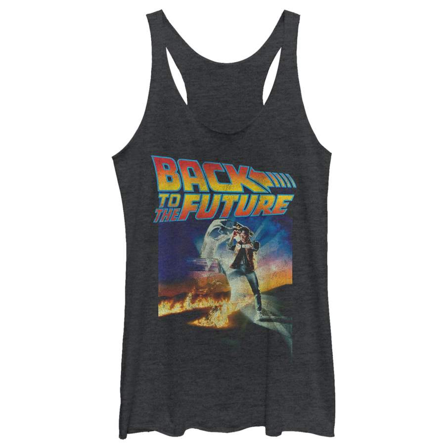 Back to the Future Women’s Retro Marty McFly Poster  Racerback Tank