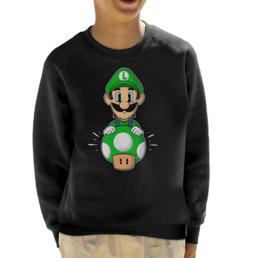 Luigi Pop Super Mario Bros Kid’s Sweatshirt