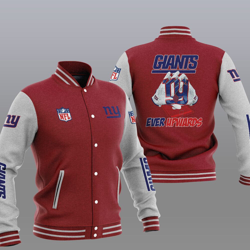 New York Giants Red Grey Ever Upwards Baseball Jacket