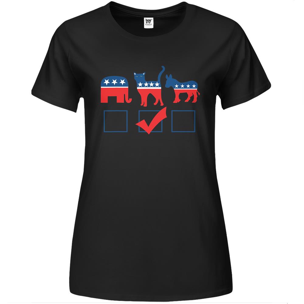 I’M Voting For Cats Funny Cat Person Political Premium Womens T Shirts