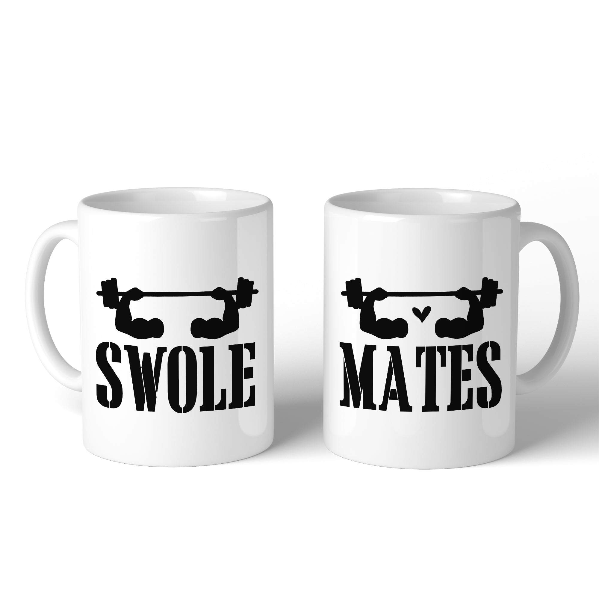 Swole Mates 11oz Matching Couple Gift Mugs For Workout Gym Lovers
