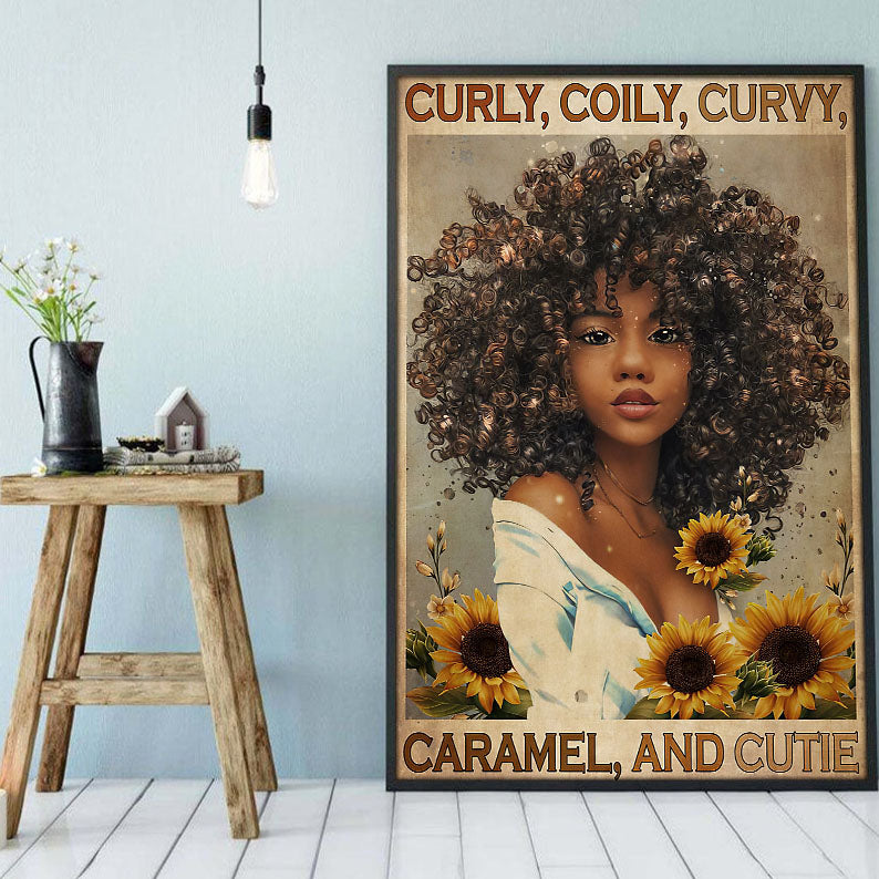 Nice African Best Canvas Prints Amazing Melanin Poster Afro Girl Black Man Stunning  Canvas Home Decoration