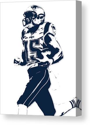 Chris Hogan New England Patriots Pixel Art Joe Hamilton Canvas Print