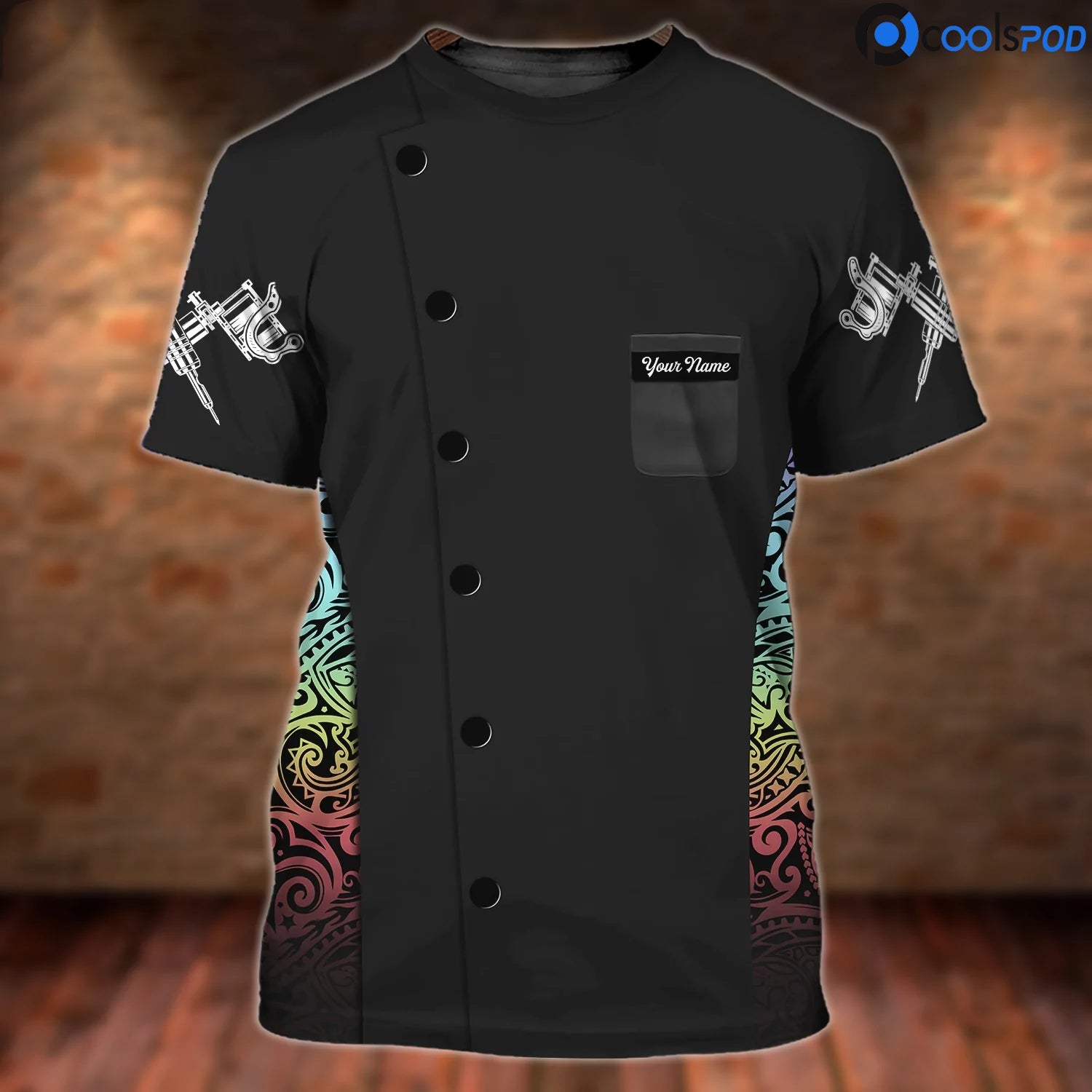 Personalized 3D Full Print Tattoo T Shirt Men Women, Love Tattoo Artist Shirts, Tattoo Shop Uniform, Gift For Tattoo Lover