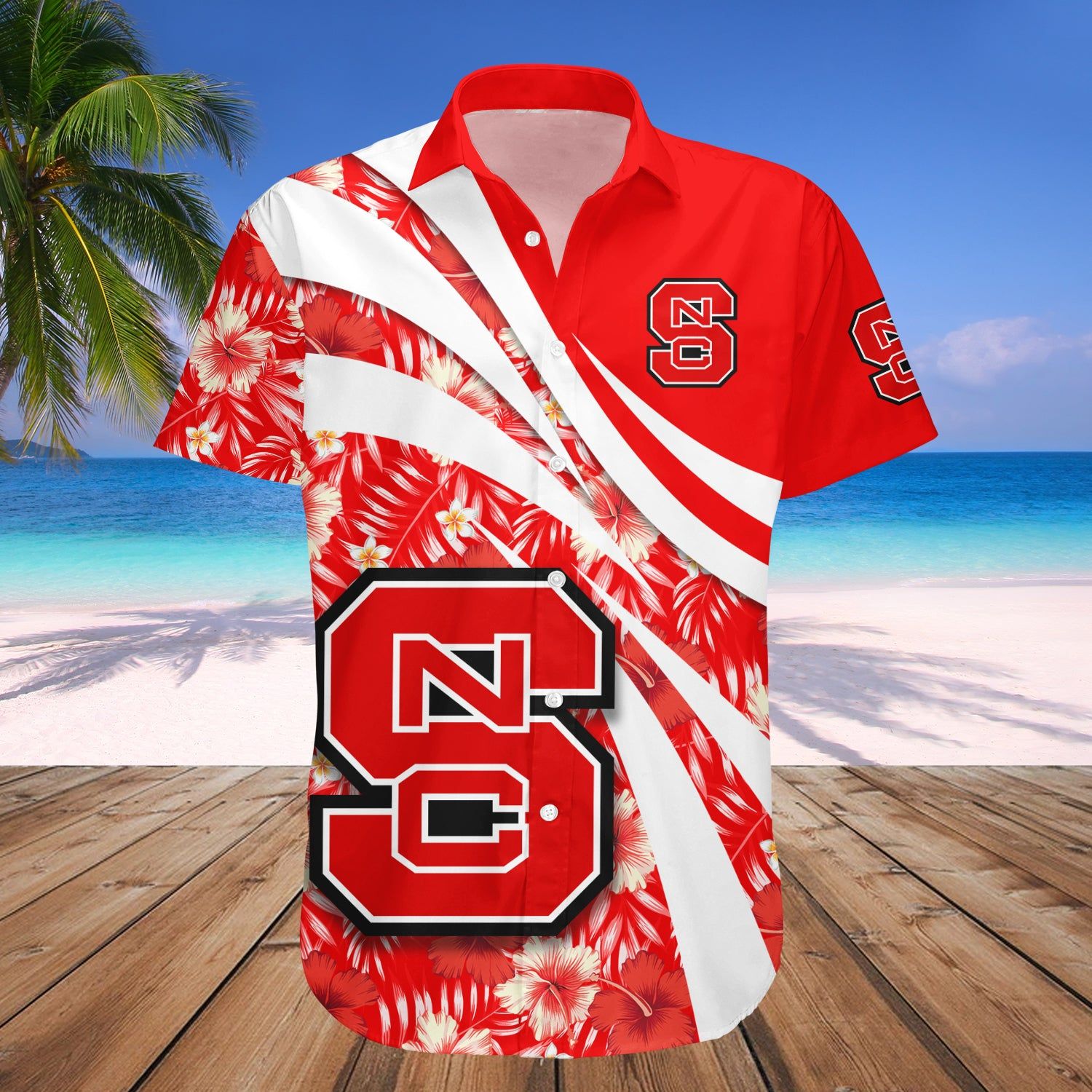 Nc State Wolfpack Hawaii Shirt Hibiscus Sport Style – NCCA