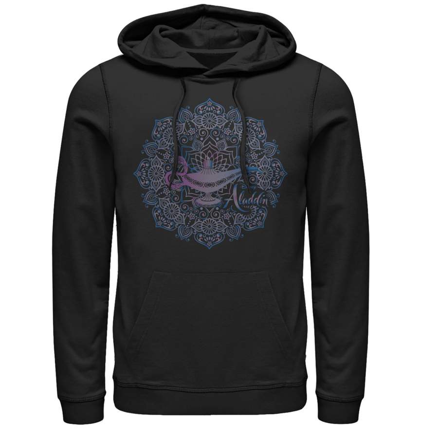 Aladdin Men’s Magical Lamp Mandala Symbol  Lightweight Hoodie