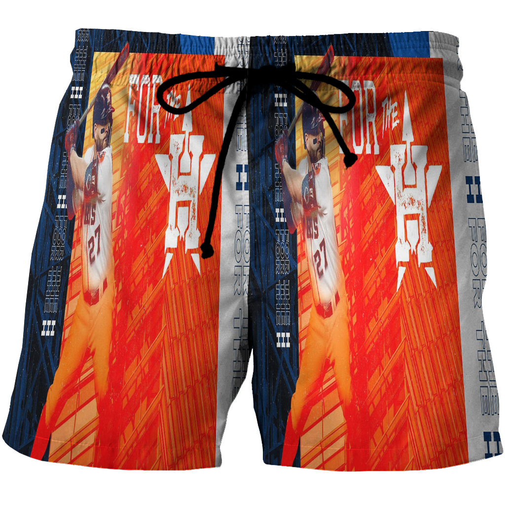 Houston Astros Jose Altuve 27 V7 3D All Over Print Summer Beach Hawaiian Short