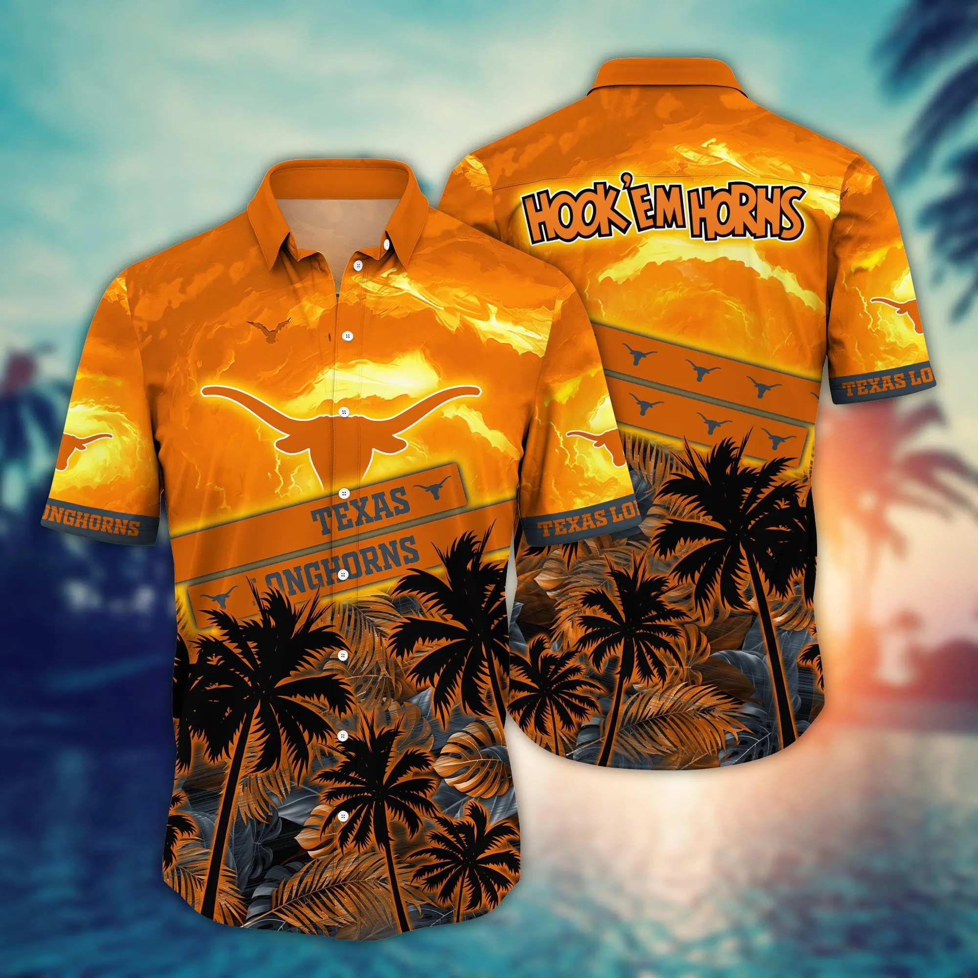 Texas Longhorns NCCA Hawaiian Shirt Hot Aloha Shirt