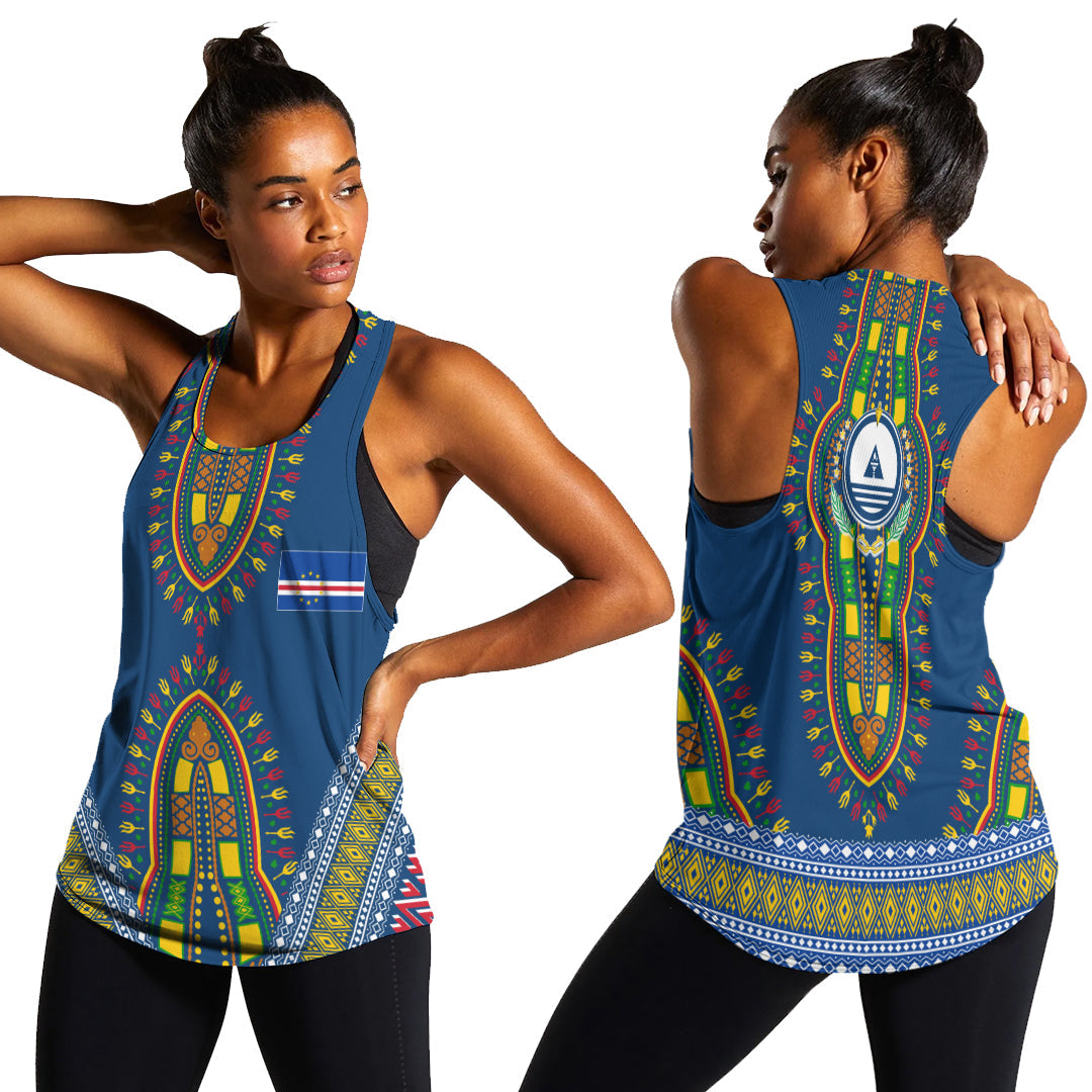 Kabu Verdi Dashiki Design Women Racerback Tank Top – Proud Cape Verdean Lt7