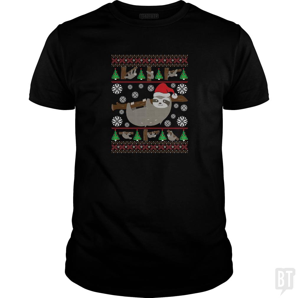 Sloth Ugly Christmas Funny Holiday T-Shirt